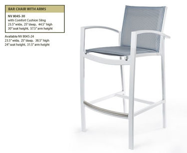 Picture of Bar Chair w/ Arms – Model: NV 8045-30