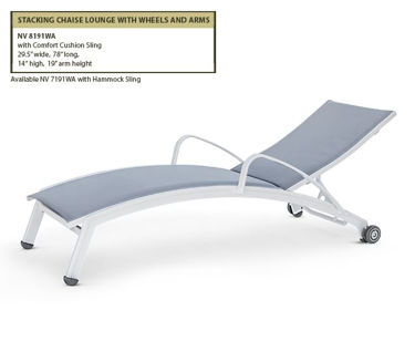 Picture of Chaise Lounge w/ Arms & Wheels – Model: NV 8191WA 