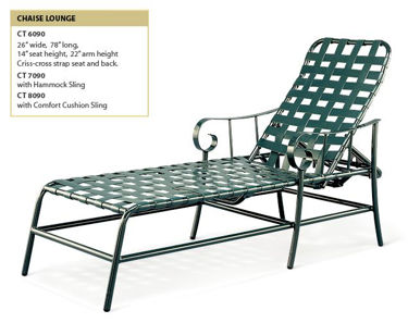 Picture of Criss Cross Seat and Back With Hammock Sling or Comfort Cushion Sling – Model: CT 6090