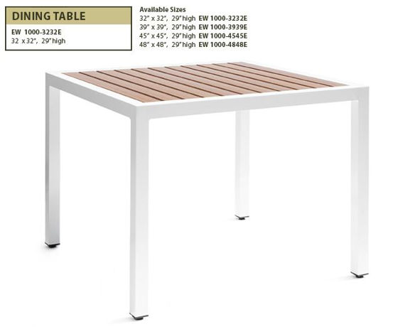 Picture of Dining Table – Model: EW 1000-3232E (Ecowood)
