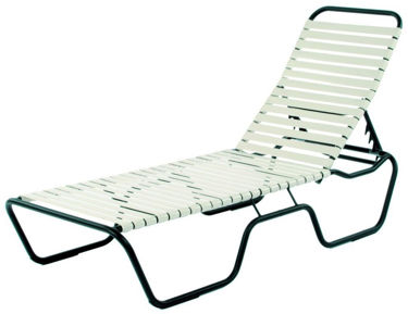 Picture of Commercial Strap Chaise Lounge Sanibel Stacking -Outdoor Patio Furniture – Model: 113S 