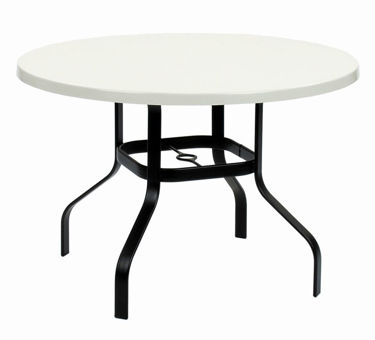 Picture of Commercial Fiberglass Dining Table Welded Base 30 Inch Round -Outdoor Patio Furniture – Model: 30WF