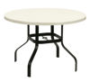 Picture of Commercial Fiberglass Dining Table Welded Base 48 Inch Round - Outdoor Patio Furniture – Model: 48WF