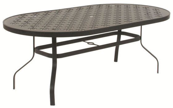 Picture of 42 x76 Oval Dining Table - Wave Pattern – Model: 4276JPA 