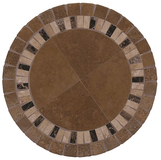 Picture of 24 Round Stone Top End Table – Model: Tops-1487 B924W