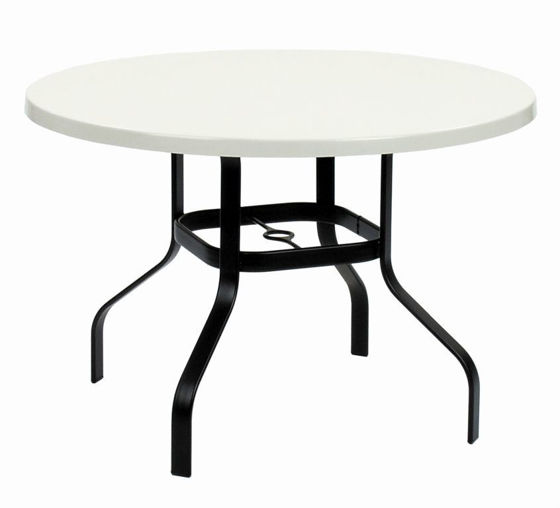 Commercial Fiberglass Dining Table, 42 Inch Round Patio Table