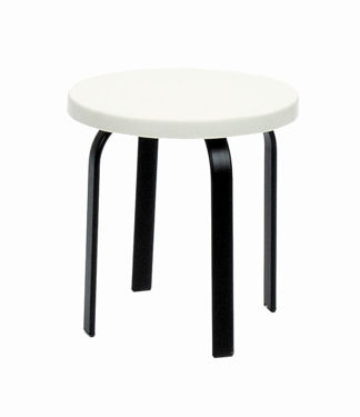 Picture of Commercial Fiberglass Side Table Welded Base 18 Inch Round - Outdoor Patio Furniture – Model: 18WF