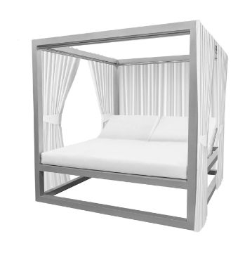 Show details for Breeze Daybed with Functional Side Curtains SO-3406-202 Picture of Breeze Daybed with Functional Side Curtains SO-3406-202