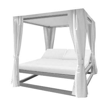 Show details for Breeze Daybed with Corner Decorative Curtain SO-3406-202 Picture of Breeze Daybed with Corner Decorative Curtain SO-3406-202