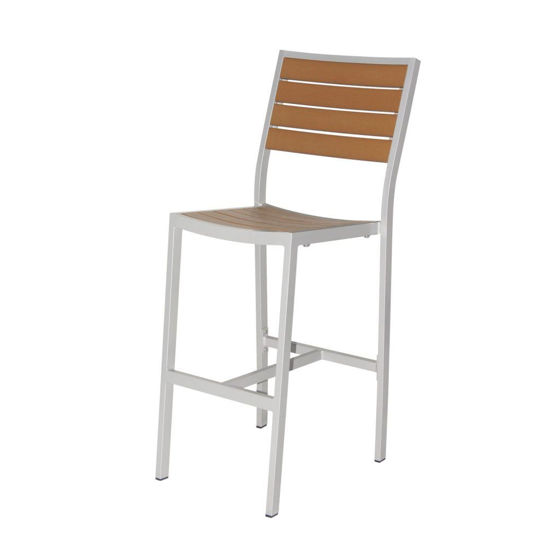 Picture of Napa Bar Side Chair (Silver & Teak) SC-2405-172