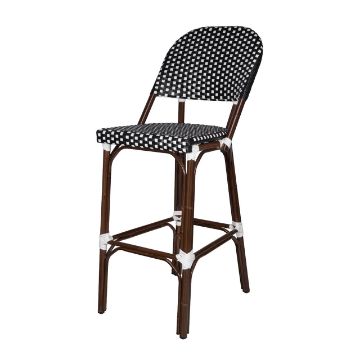 Show details for Paris Bar Side Chair (Black & White) SC200782-1 BAR BW Picture of Paris Bar Side Chair (Black & White) SC200782-1 BAR BW