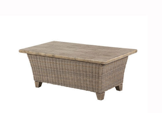 Picture of Oxford Beechwood Tiled Top 26"x 48" Coffee Table