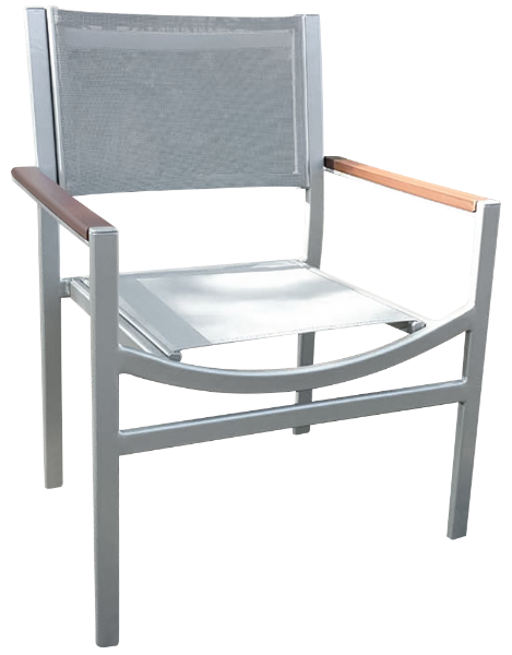 Alpha Sling Teak Arm Chair