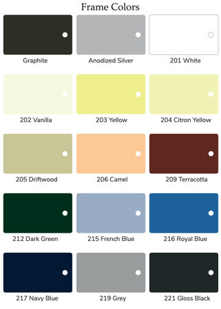 Picture for category Aluminum Frame Colors