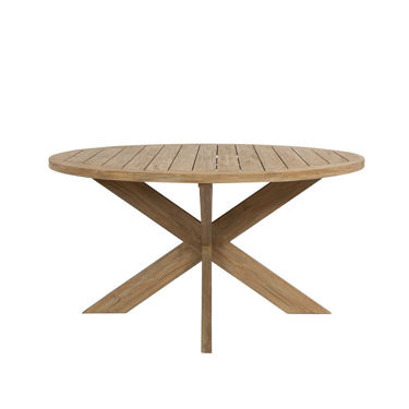 Coastal Teak 56" Round Dining Table Designer Outdoor Furniture