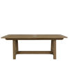 Coastal Teak 79"-118" Dining Table With Leaf Extension Designer Outdoor Furniture
