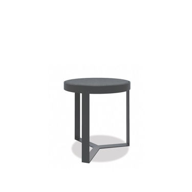 18" Polished Granite Round End Table Designer Outdoor Furniture