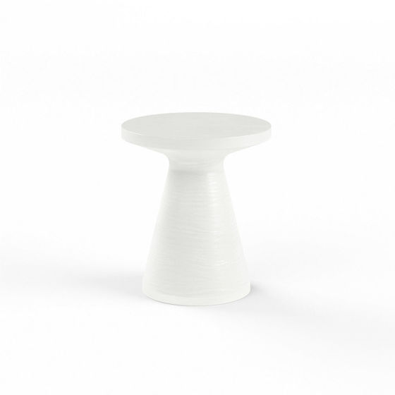 GRC Round End Table - Bone Designer Outdoor Furniture