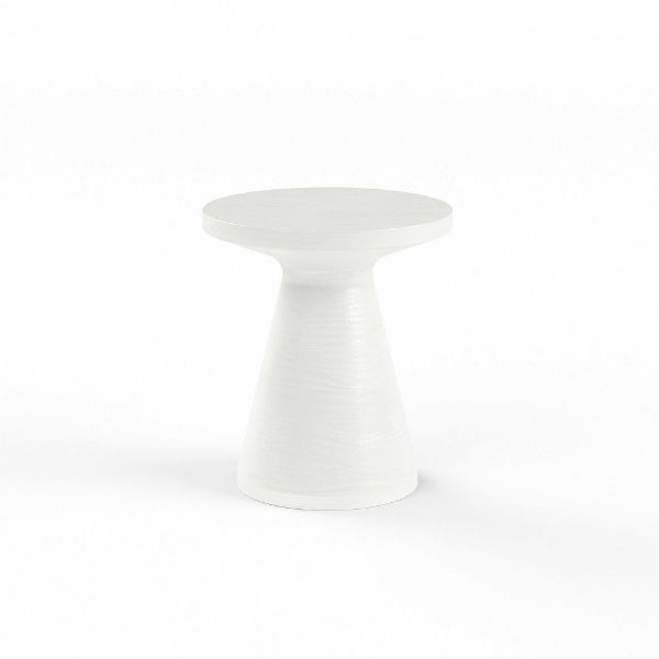 GRC Round End Table - Bone Designer Outdoor Furniture