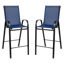 2 Pack Brazos Series Navy Outdoor Barstools with Flex Comfort Material and Metal Frame 2-JJ-092H-NV-GG 2 Pack Brazos Series Navy Outdoor Barstools with Flex Comfort Material and Metal Frame 2-JJ-092H-NV-GG