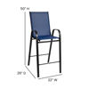 2 Pack Brazos Series Navy Outdoor Barstools with Flex Comfort Material and Metal Frame 2-JJ-092H-NV-GG