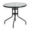Bellamy 31.5'' Round Tempered Glass Metal Table TLH-070-2-GG