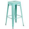 Kai Commercial Grade 30" High Backless Mint Green Indoor-Outdoor Barstool ET-BT3503-30-MINT-GG