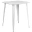 Commercial Grade 31.5" Square White Metal Indoor-Outdoor Bar Height Table CH-51040-40-WH-GG Commercial Grade 31.5" Square White Metal Indoor-Outdoor Bar Height Table CH-51040-40-WH-GG