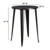 Commercial Grade 30" Round Black-Antique Gold Metal Indoor-Outdoor Bar Height Table CH-51090-40-BQ-GG