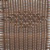 Lila 28'' Square Glass Metal Table with Dark Brown Rattan Edging and 2 Dark Brown Rattan Stack Chairs TLH-073SQ-037BN2-GG
