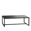 Brock Outdoor Patio Coffee Table Commercial Grade Black Coffee Table for Deck, Porch, or Poolside - Steel Square Leg Frame XU-T6R60USO-1T-BK-GG