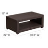 Seneca Chocolate Brown Faux Rattan Coffee Table DAD-SF1-R-GG