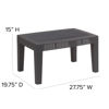 Seneca Dark Gray Faux Rattan Coffee Table DAD-SF2-T-DKGY-GG