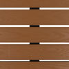 Lark Outdoor Patio Bistro Dining Table with Faux Teak Poly Slats, 30" Square XU-DG-HW1045-GG