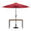Lark 3 Piece Outdoor Patio Table Set - 30" x 48" Synthetic Teak Patio Table with Red Umbrella and Base XU-DG-UH3048-UB19BRD-GG Lark 3 Piece Outdoor Patio Table Set - 30" x 48" Synthetic Teak Patio Table with Red Umbrella and Base XU-DG-UH3048-UB19BRD-GG