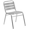 Lila Commercial Aluminum Indoor-Outdoor Restaurant Stack Chair with Triple Slat Back TLH-015-GG