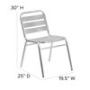 Lila Commercial Aluminum Indoor-Outdoor Restaurant Stack Chair with Triple Slat Back TLH-015-GG