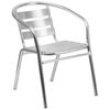 Lila Heavy Duty Commercial Aluminum Indoor-Outdoor Restaurant Stack Chair with Triple Slat Back TLH-1-GG 