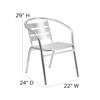Lila Heavy Duty Commercial Aluminum Indoor-Outdoor Restaurant Stack Chair with Triple Slat Back TLH-1-GG 