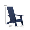 Set of 2 Sawyer Modern All-Weather Poly Resin Wood Adirondack Chairs with Foot Rests in Navy 2-JJ-C14509-14309-NV-GG