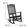 Set of 2 Winston All-Weather Rocking Chair in Black Faux Wood 2-JJ-C14703-BK-GG