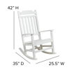 Set of 2 Winston All-Weather Rocking Chair in White Faux Wood   2-JJ-C14703-WH-GG