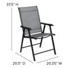 Paladin Black Outdoor Folding Patio Sling Chair (2 Pack) 2-TLH-SC-044-B-GG