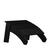 Sawyer Modern All-Weather Poly Resin Wood Adirondack Ottoman Foot Rest in Black JJ-C14309-BK-GG 