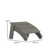 Sawyer Modern All-Weather Poly Resin Wood Adirondack Ottoman Foot Rest in Gray JJ-C14309-GY-GG