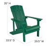 Charlestown All-Weather Poly Resin Wood Adirondack Chair in Green JJ-C14501-GRN-GG