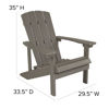 Charlestown All-Weather Poly Resin Wood Adirondack Chair in Gray  JJ-C14501-LTG-GG