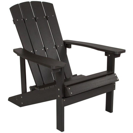 Charlestown All-Weather Poly Resin Wood Adirondack Chair in Slate Gray JJ-C14501-SLT-GG