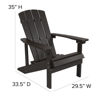 Charlestown All-Weather Poly Resin Wood Adirondack Chair in Slate Gray JJ-C14501-SLT-GG