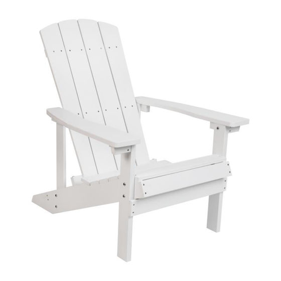 Charlestown All-Weather Poly Resin Wood Adirondack Chair in White JJ-C14501-WH-GG